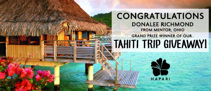 Hapari announces Tahiti Trip winner