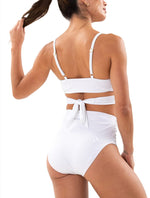 Island Wrap Bikini Two-Piece Set - White Wrap Bikini Set HAPARI 