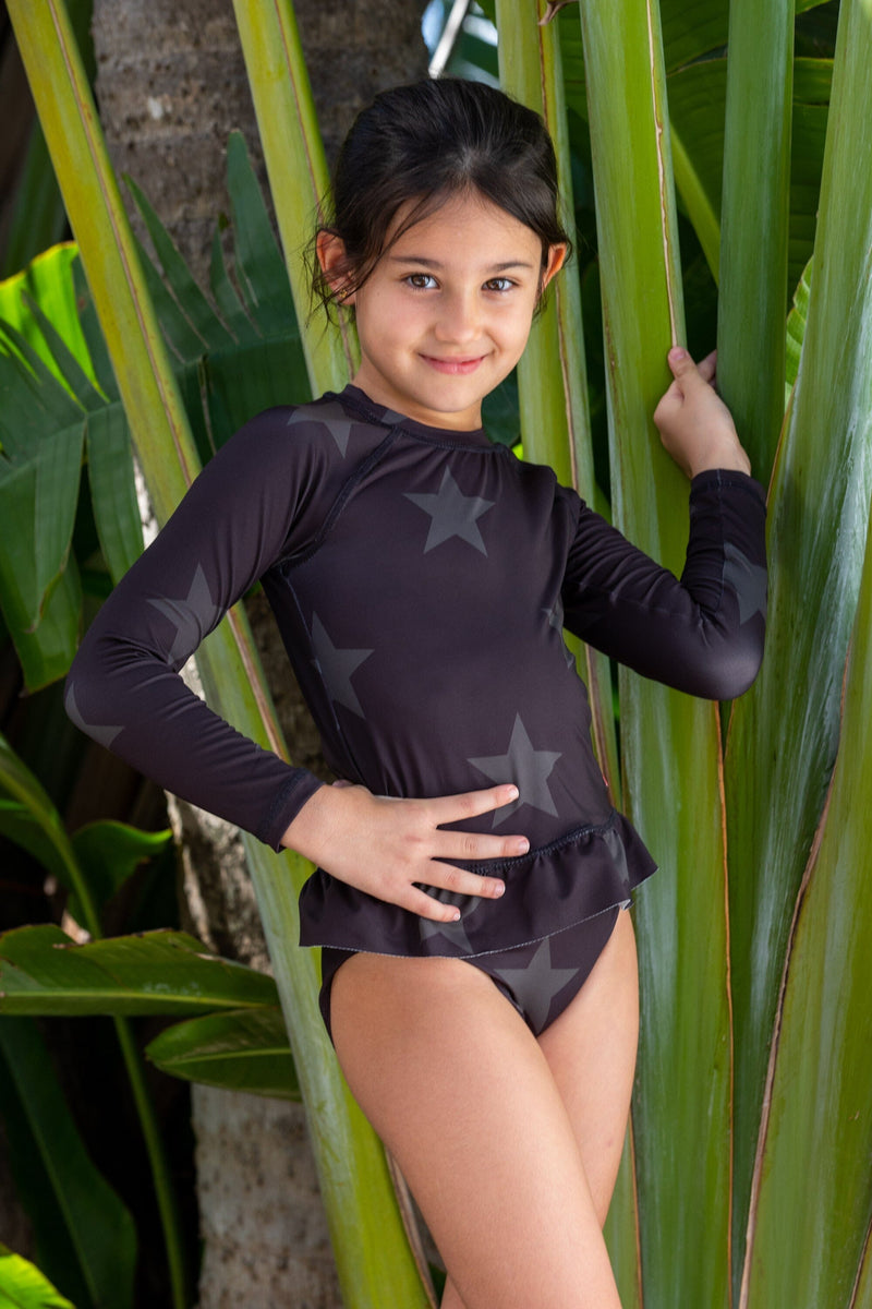 Girls Long Sleeve Two-Piece - Stars Baby & Toddler Swimwear HAPARI 