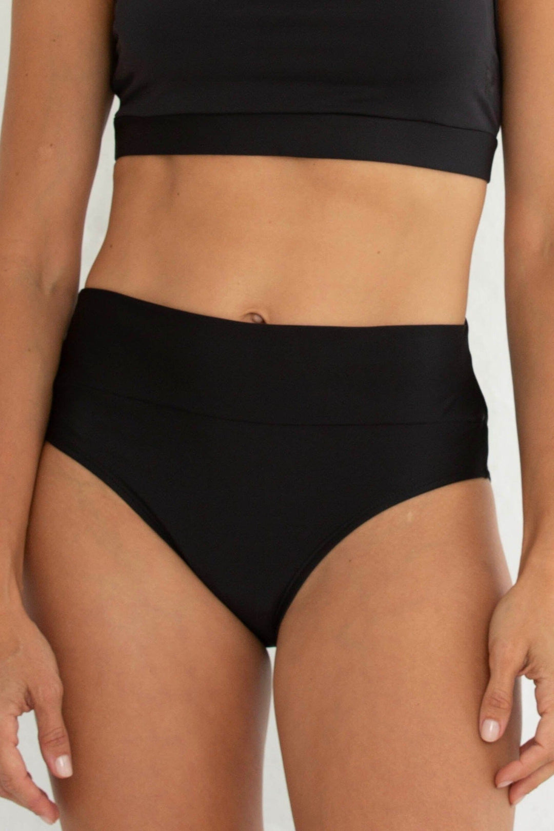 high waisted control top swim bottoms