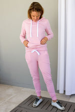 French Terry Pullover Set - Pink Hoodies/Sets HAPARI 