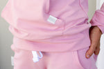 French Terry Pullover Set - Pink Hoodies/Sets HAPARI 