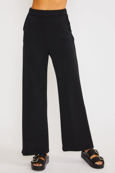 Simone Wide Leg Pant- Black