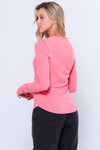 Basic Long Sleeve Top - Coral