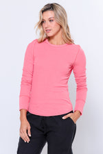 Basic Long Sleeve Top - Coral