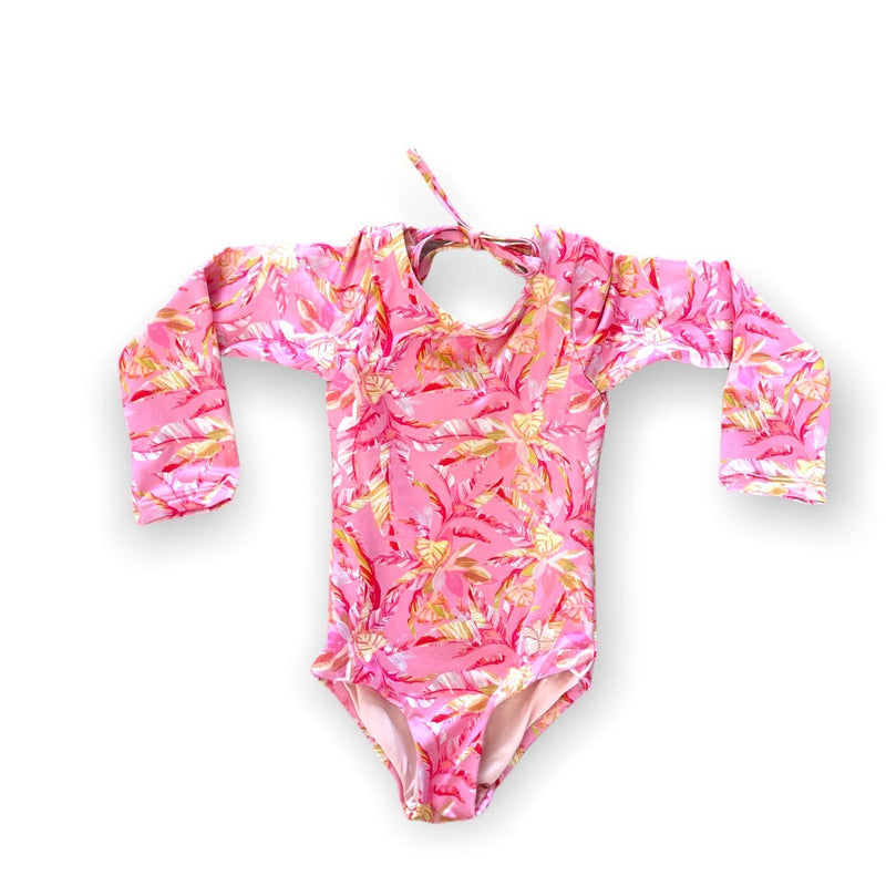 Girls Long Sleeve One-Piece - Wylde Pink Baby & Toddler Swimwear HAPARI 