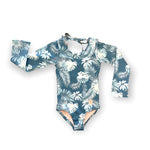 Girls Long Sleeve One-Piece - Cuyo Blue Baby & Toddler Swimwear HAPARI 