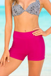 Raspberry Tummy Tuk Swim Shorts High-Waist HAPARI XL 