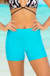 Turquoise Tummy Tuk Swim Shorts