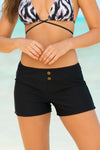 Black Cover-Up Board Shorts