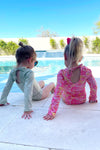 Girls Long Sleeve One-Piece - Wylde Pink Baby & Toddler Swimwear HAPARI 